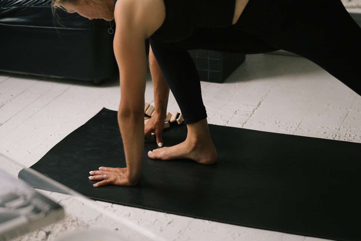 Restorative yoga relaxation and recovery pose